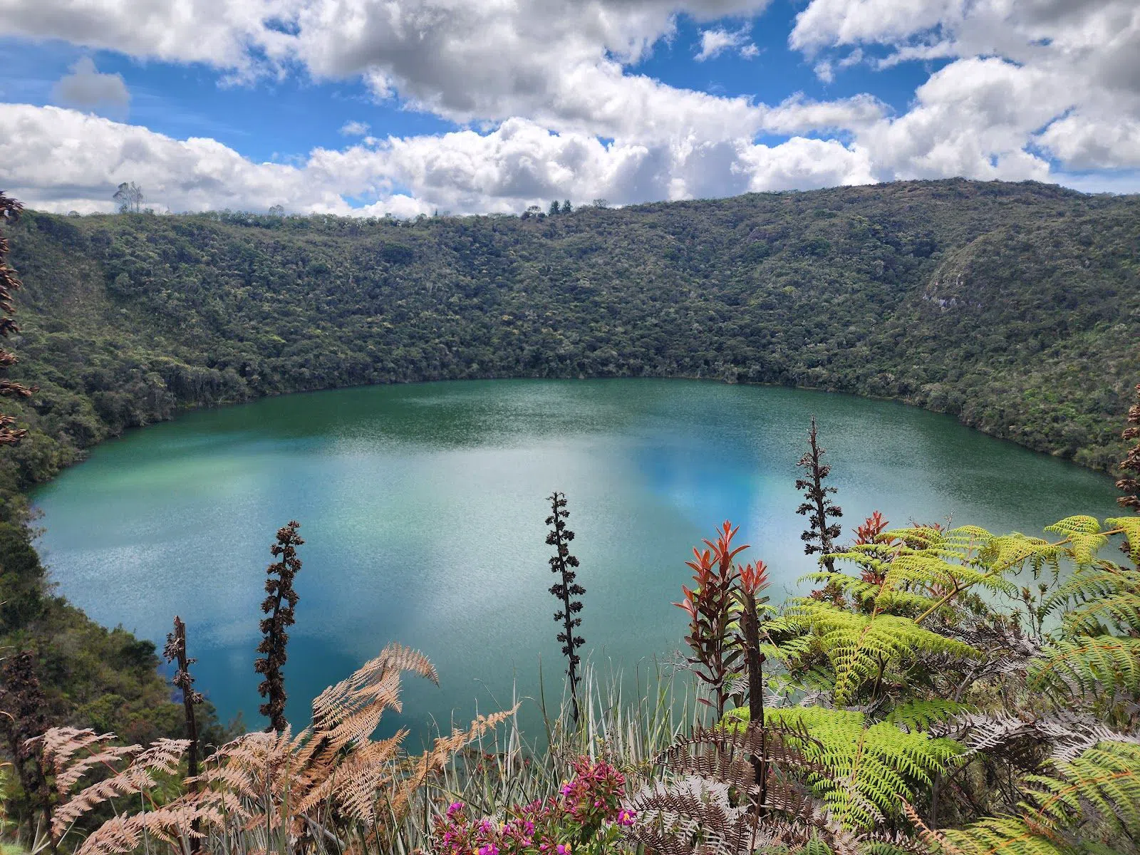 The El Dorado climb at Lake Guatavita near Bogota